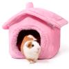 ONEJU Guinea Pig House with Detachable Plush Roof, Pink view 1