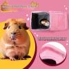 ONEJU Guinea Pig House with Detachable Plush Roof, Pink view 3