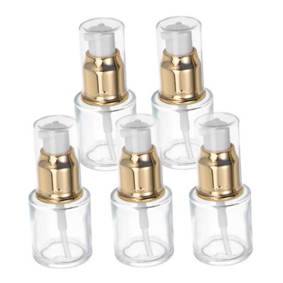 PAMINGONO 5 Empty Glass Pump Bottles, 20 ml