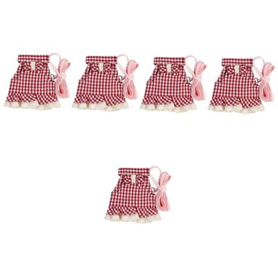 INOOMP 5-Piece Pet Harness Set for Small Pets, Adjustable and Comfortable, for Hamsters, Rabbits and Ferrets, Outdoor Activities and Training