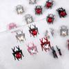 Begchy Retro Alloy Spider Ornaments with Studs, Black & Red view 3