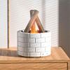 URPIZY Campfire Aromatherapy Diffuser, 250 mL, Flame Effect, Night Light with Remote view 2