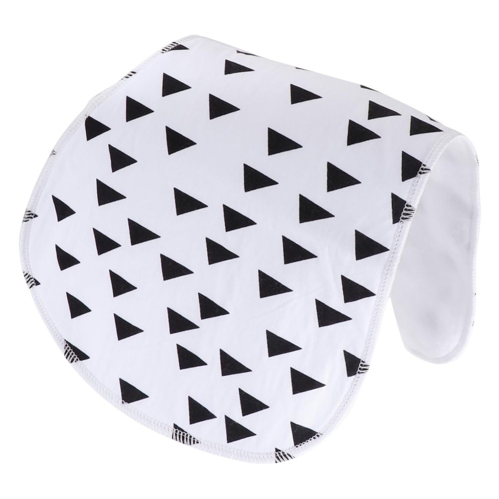 TOYANDONA 3-Layer Cotton Triangle Burp Cloth, Absorbent and Lightweight for Newborns, White, Random Style