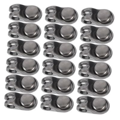 Shoe and Boot Lace Hooks, Alloy, 20-Piece Set, Black