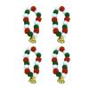 jojobasec Soft Adjustable Cat Collars with Colorful Pom-Poms and Bells, 4-Piece Set, Large, Plush view 1