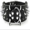 JKDSAO Studded Leather Dog Collar for Large Dogs, Camouflage, Black, S–M view 1