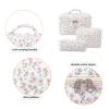 Women's Travel Makeup Bags, 3-Piece Cotton Toiletry Bag Set view 3