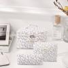 Women's Travel Makeup Bags, 3-Piece Cotton Toiletry Bag Set view 4