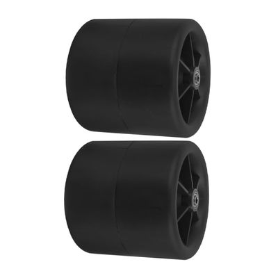 Supvox Garden Stool Wheels, 2-Piece Rubber Set, Black, Sturdy