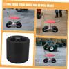Supvox Garden Stool Wheels, 2-Piece Rubber Set, Black, Sturdy view 3