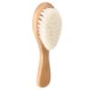 Natural Goat Hair Baby Comb with Wooden Handle view 3