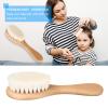 Natural Goat Hair Baby Comb with Wooden Handle view 4