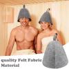 2-Pack Sauna Hat (White & Gray) view 4