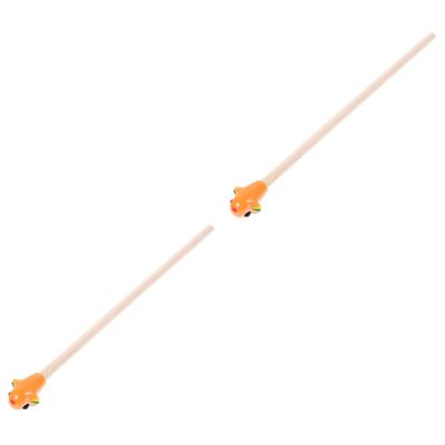 Happyyami 2-Piece Wooden Betta Fish Training Sticks, Interactive Exercise Toy, Random Color