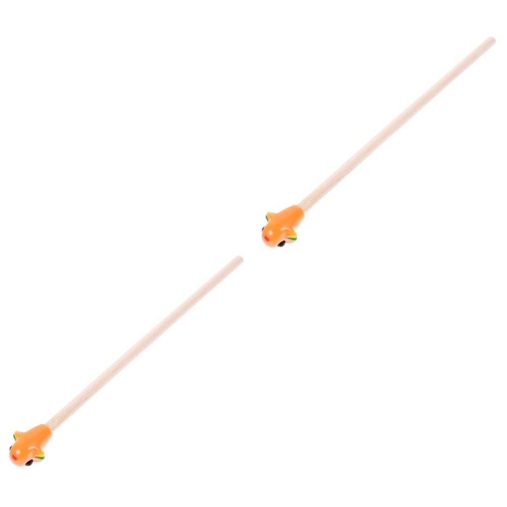 Happyyami 2-Piece Wooden Betta Fish Training Sticks, Interactive Exercise Toy, Random Color