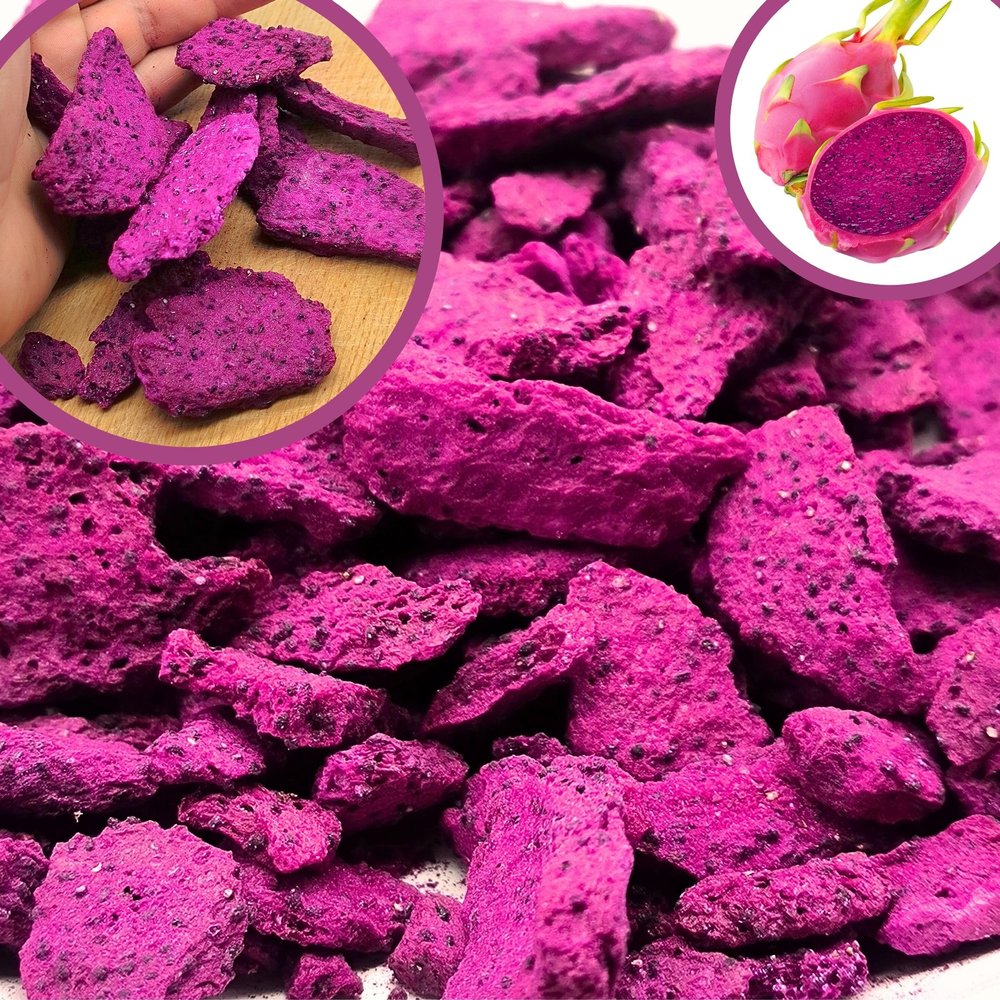 BULK & Tasty Freeze-Dried Dragon Fruit Slices, 600 g – 100% Pure, No Additives