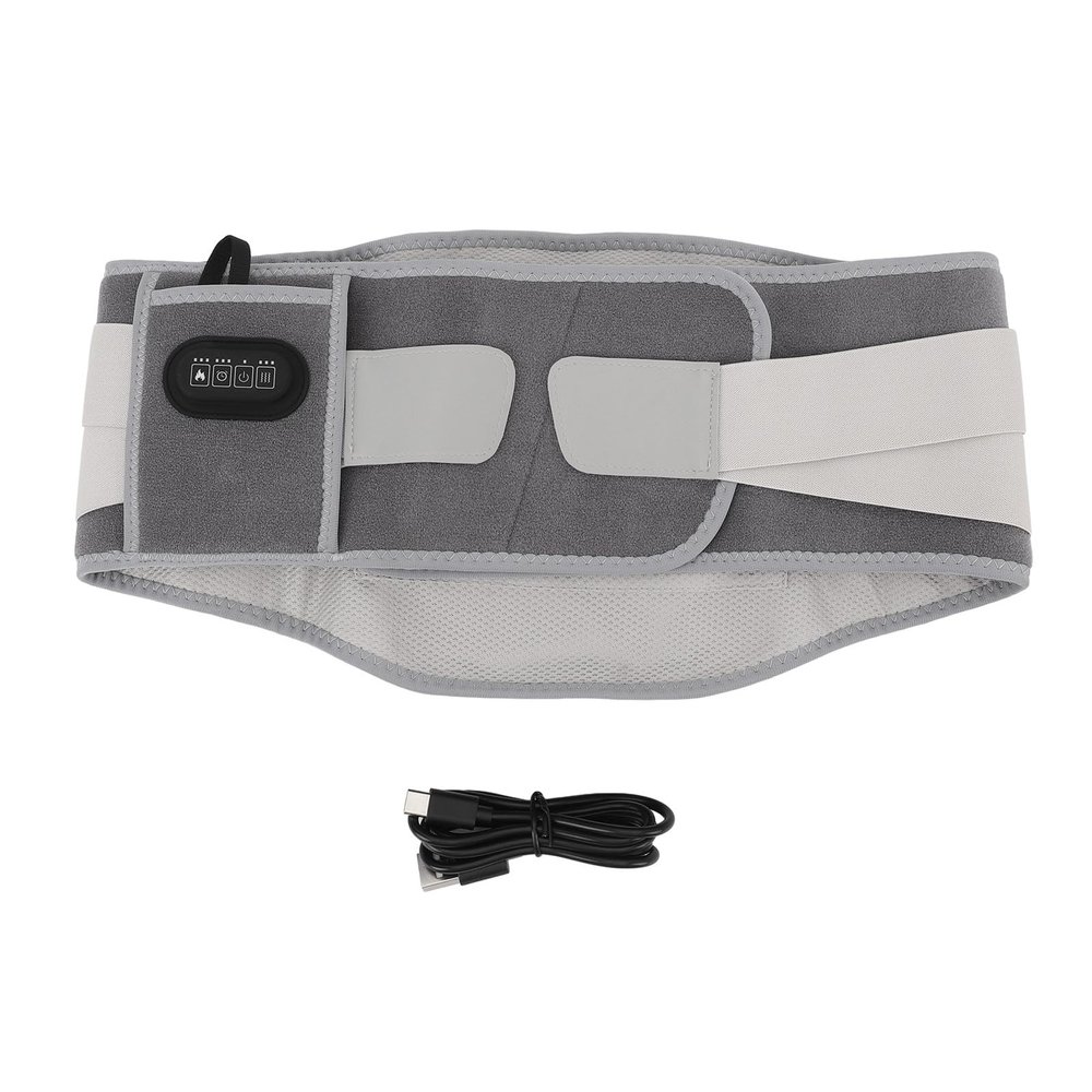 Electric Heated Waist Belt with Adjustable Carbon Fiber Back Support and Vibration Massage