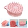 FOMIYES 3-Piece Silicone Scalp and Body Scrub Brush Set, Pink view 4