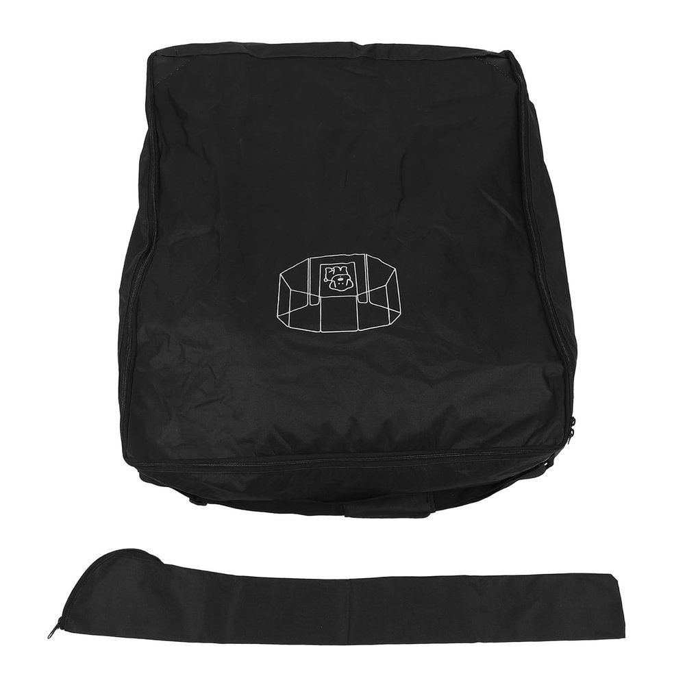 Fabric Dog Playpen Storage Bag with Zipper Pockets, Large Capacity, Oxford Cloth