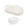Kisangel Elevated Cat Bowl, Angled, Flat and Wide, Ceramic and PP, Easy to Clean view 2