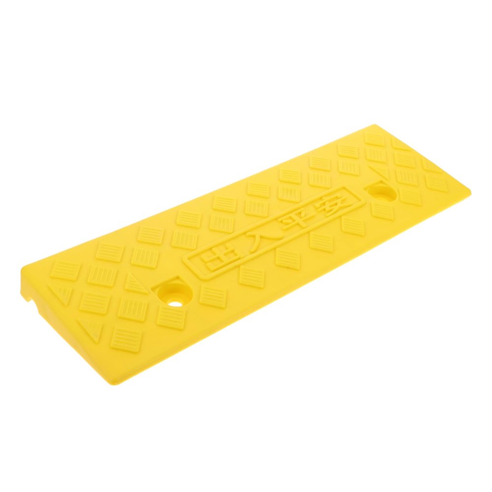 FRCOLOR Rubber Threshold Ramp, Non-Slip, Yellow, for Indoor Use