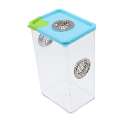 Happyyami Clear Plastic Reptile Breeding Box with Ventilation Hole, for Small Turtles and Frogs, Assorted Color