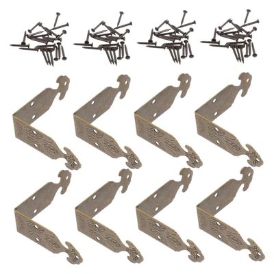 Brass Corner Protectors, 8 Pieces, for Jewelry Boxes and Wooden Boxes