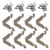 Brass Corner Protectors, 8 Pieces, for Jewelry Boxes and Wooden Boxes view 1
