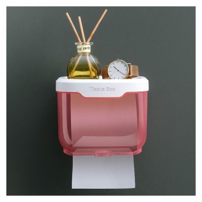 DFHS46JK Wall-Mounted Tissue Box Cover, Pink, Large