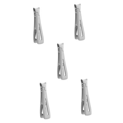 FRCOLOR 5-Piece Nail Clipper Set for Thick Nails, Stainless Steel