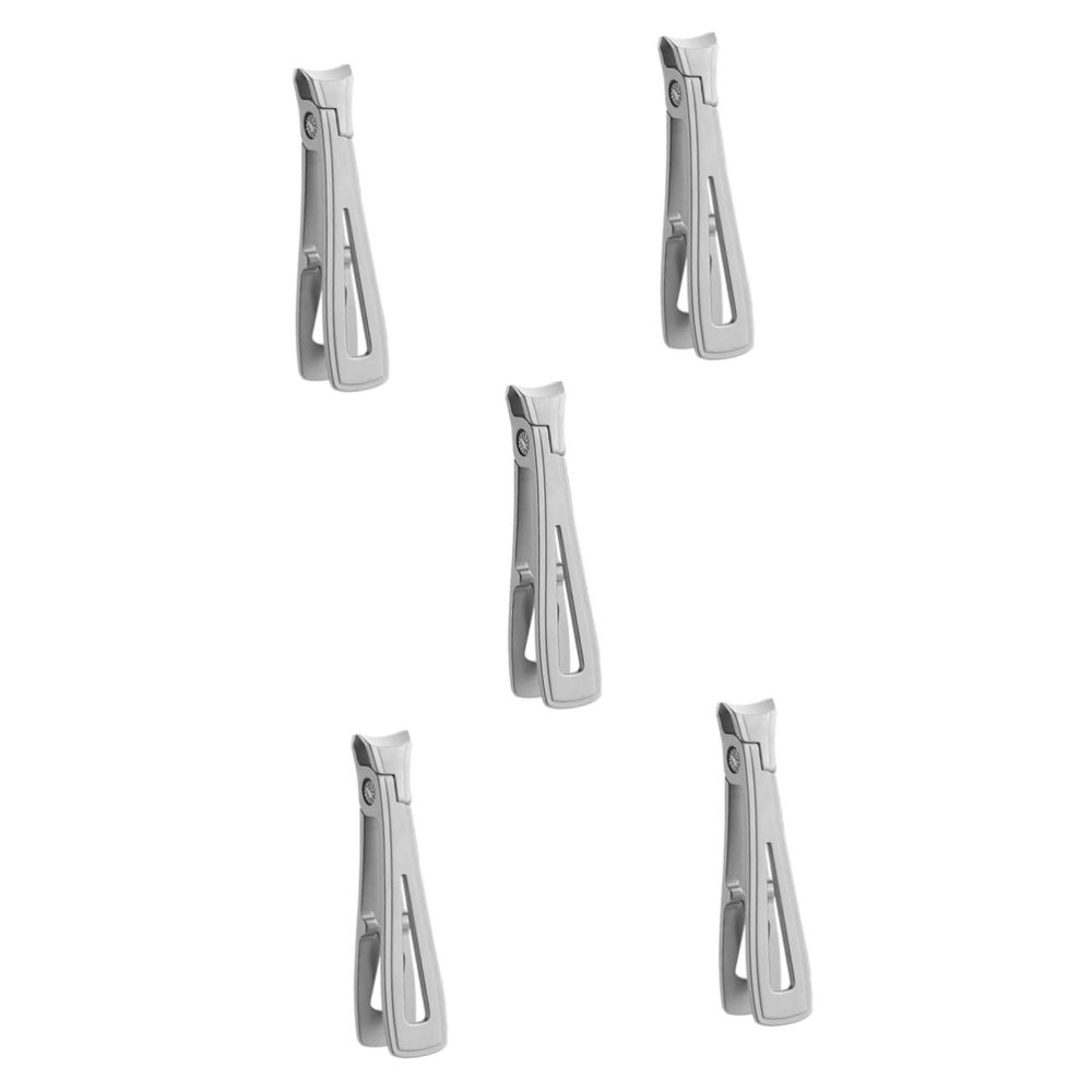 FRCOLOR 5-Piece Nail Clipper Set for Thick Nails, Stainless Steel