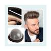 Men's 0.04 mm Thin-Skin Human Hair Toupee with PU Base view 1