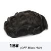 Men's 0.04 mm Thin-Skin Human Hair Toupee with PU Base view 2