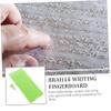 FOMIYES 5-Piece Braille Slate and Stylus Set for Blind Users, Plastic Braille Writing Board and Learning Tool, Light Green view 4