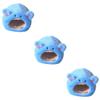 BESPORTBLE 3-Piece Hanging Hamster Nest, Plush Winter Bed, Blue view 1