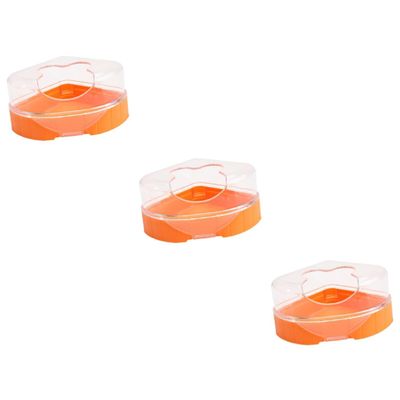 BESPORTBLE 3-Piece Transparent Hamster Toilet, Hamster Bathroom with Bathtub, Durable and Easy to Clean, for Small Rodents