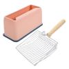 BESPORTBLE Stainless Steel Cat Litter Scoop with Wide Opening and Fine Sieve, Lightweight and Durable, with Holder view 1