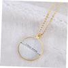 2-Pack Magnifying Necklace Pendant, 5X Optical Magnifier, Gold, FOMIYES view 2