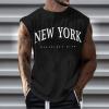 Men's Tank Top, Basic Athletic Muscle Shirt with Print, Crew Neck Fitness Undershirt, Sustainable Tee Top, 2024 view 2