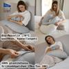 PaLulli Muslin Nursing Pillow Cover, 100% Muslin Cotton, Gray view 2