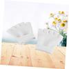SAFIGLE 2 Pairs Women's Five-Toe Gel Non-Slip Half Socks, White, One Size view 2