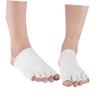 SAFIGLE 2 Pairs Women's Five-Toe Gel Non-Slip Half Socks, White, One Size view 3