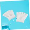 SAFIGLE 2 Pairs Women's Five-Toe Gel Non-Slip Half Socks, White, One Size view 4
