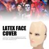 Realistic Women's Latex Face Covering with Blue Eyeshadow for Cosplay Parties view 2