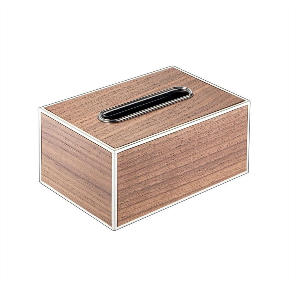 Medium Solid Walnut Wood Tissue Box Cover