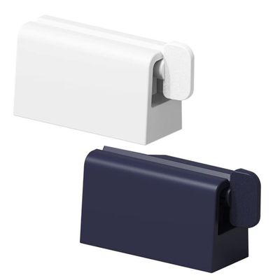 FOMIYES 2-Pack Wall-Mounted Toothpaste Squeezers and Holders, for Kids' Toothbrushes, ABS, Blue
