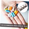 Portable Pill Box with 7 Compartments for Daily Doses, Black view 4