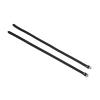 OVAQUIXI Spur Straps, Leather, 50 cm, 1 Pair, with Stainless Steel Buckle, Black view 2