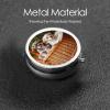 Round Mini Metal Pill Box with Two Dogs in a Basket, 3 Compartments view 4