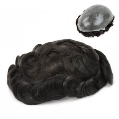 Natural-Looking Men's Toupee with Wavy Front